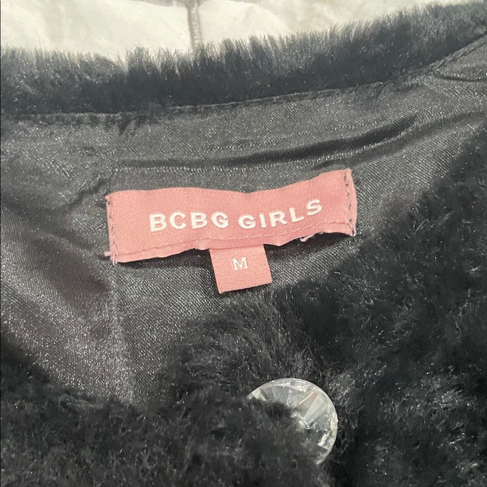BCBGirls Black Faux Fur Cape for Kids - Picture 2 of 4